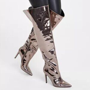 Platinum/metallic  Over The Knee Boots 5.5 I.N.C. International Concepts